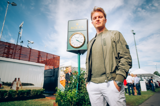 Nico Rosberg keeps time with Rolex